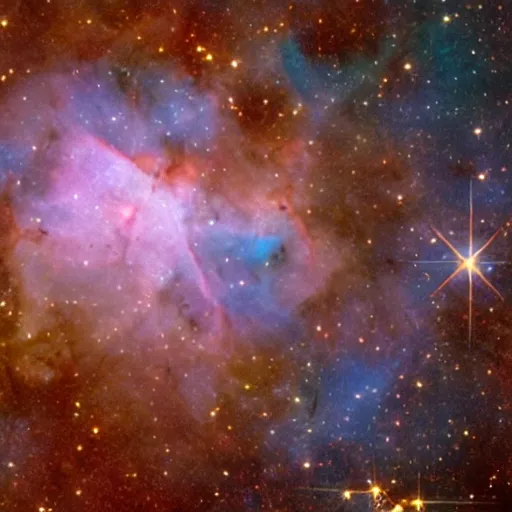 Image similar to James webb space telescope image of the Carina Nebula