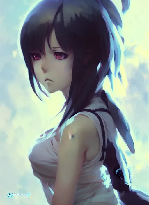 Image similar to detailed illustration of an anime girl by greg rutkowski