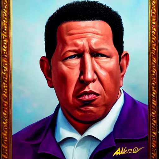 Prompt: an ultra - realistic portrait painting of hugo chavez in the style of alex ross. 4 k. ultra - realistic. highly detailed. epic lighting.