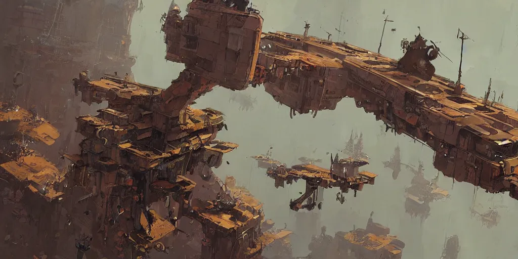 Image similar to a floating flying machine, by ian mcque