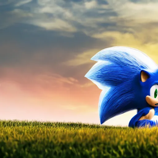 Prompt: professional photo similar to level of sonic the hedgehog, by discovery magazine, real life, photorealistic, soft focus, long exposure