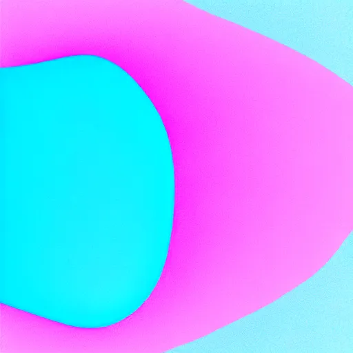 Image similar to 3 d render of a blob of light blue and pink on a white background, blender, pastel colors, minimalistic