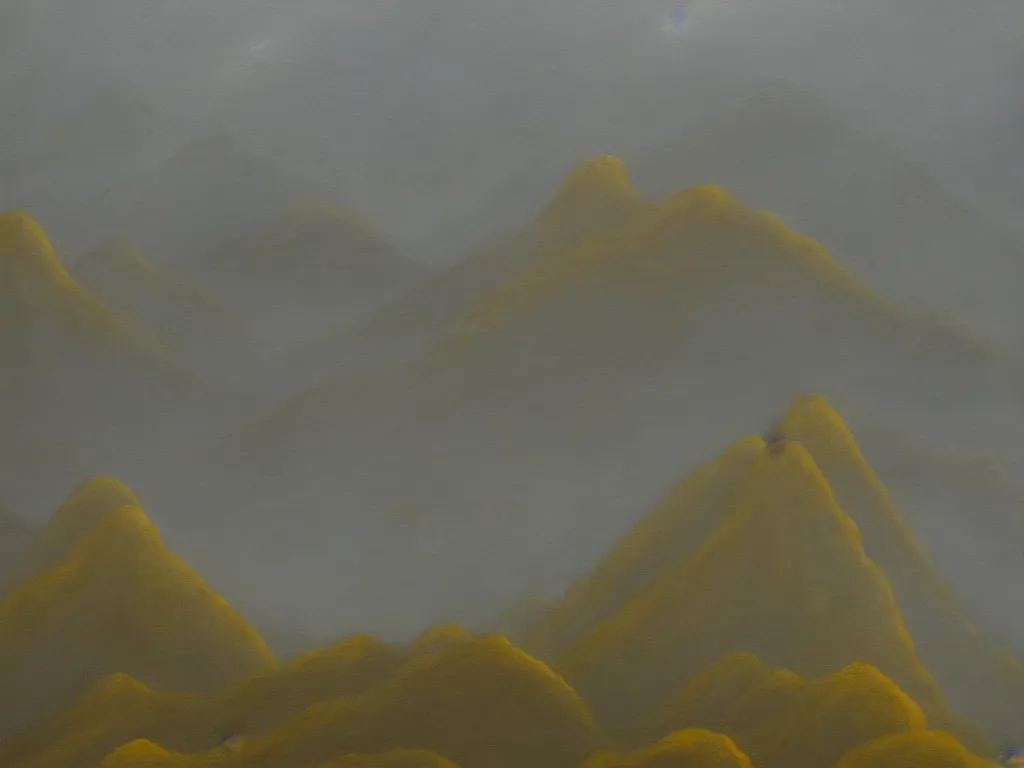 Image similar to landscape painting of china's yellow mountains on a foggy day by shenzhou 沈 周