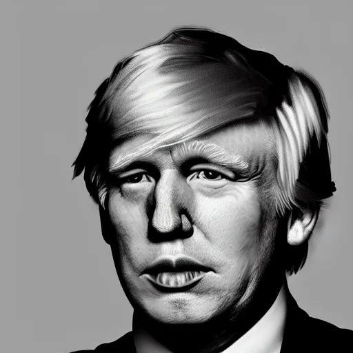 Prompt: Andy Warhol, Boris Johnson, and Donald Trump's Lovechild, Realistic, 4k Resolution, 8k Resolution, Detailed, Very Detailed, Highly Detailed, HD Quality, Digital Art, Trending on Artstation