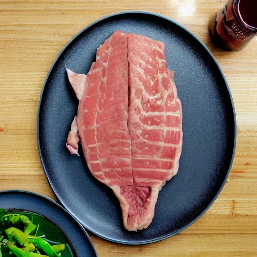 Prompt: rinderfilet in the shape of justin