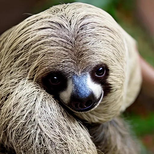 Image similar to photo of a sloth-dog