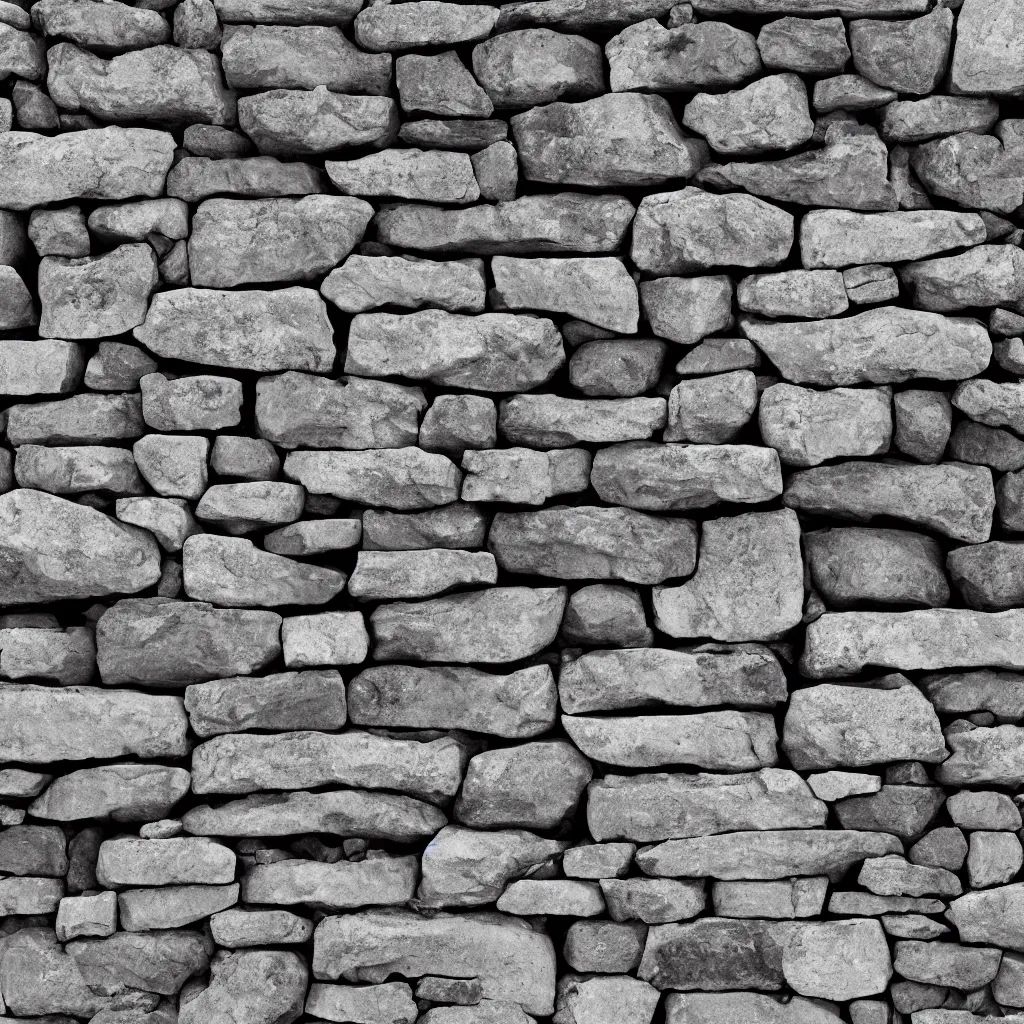 Prompt: a stone wall height map, grayscale