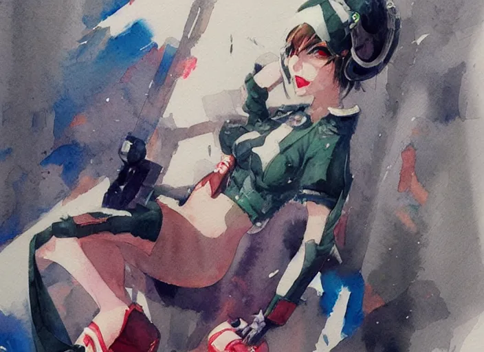 Image similar to concept art of comiket cosplay, pinterest, artstation trending, behance, watercolor, by coby whitmore, silver, laser light,