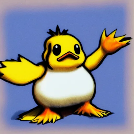 Image similar to psyduck photorealistic