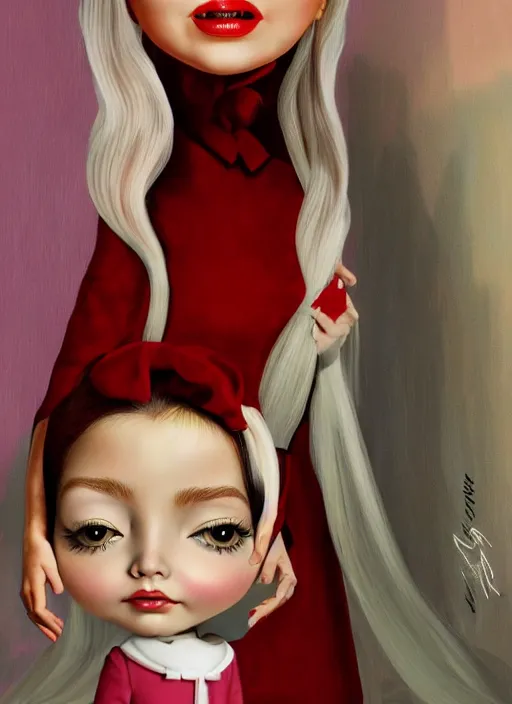 Image similar to ivanka trump as a mark ryden doll, detailed digital art, trending on Artstation