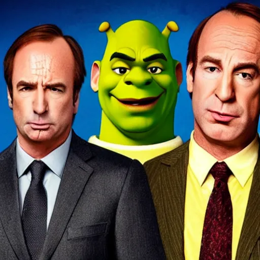 Image similar to Better call saul with shrek face