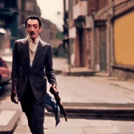 Prompt: still of lupin the third from a martin scorsese movie, 8 0 mm film