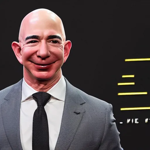 Prompt: lovechild of pitbull and jeff bezos