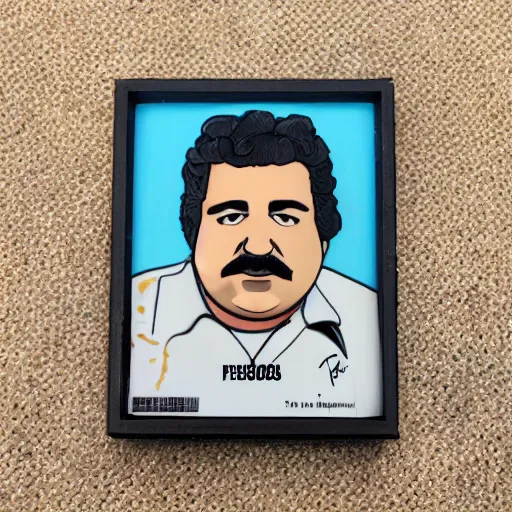 Image similar to a FUNCO POP of Pablo Escobar