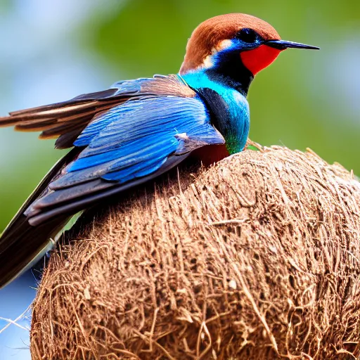 Image similar to photo of an african swallow carrying a coconut