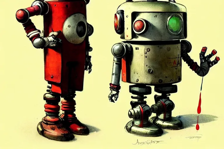 Image similar to adventurer ( ( ( ( ( 1 9 5 0 s retro future robot android clown. muted colors. ) ) ) ) ) by jean baptiste monge!!!!!!!!!!!!!!!!!!!!!!!!! chrome red