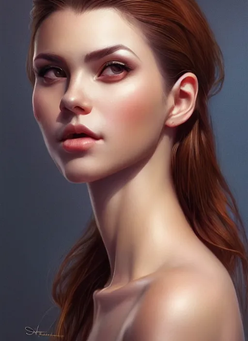 Image similar to full length photo of a gorgeous young woman in the style of stefan kostic, realistic, sharp focus, 8k high definition, insanely detailed, intricate, elegant, art by stanley lau and artgerm