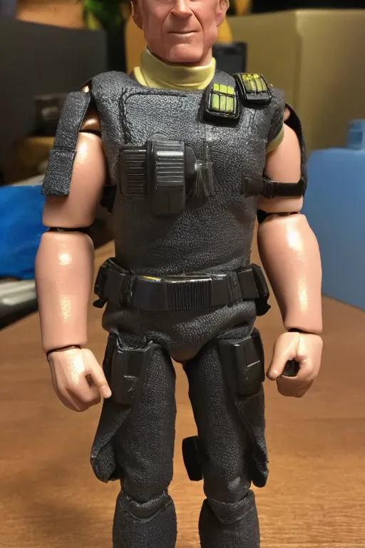 Image similar to 8 k high definition, 1 9 8 0 kenner style action figure, full body, highly detailed, science fiction, photorealistic