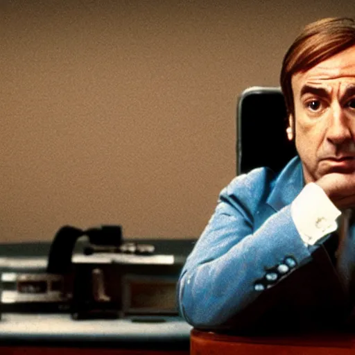 Image similar to still of saul goodman in a martin scorsese movie, 8 0 mm film