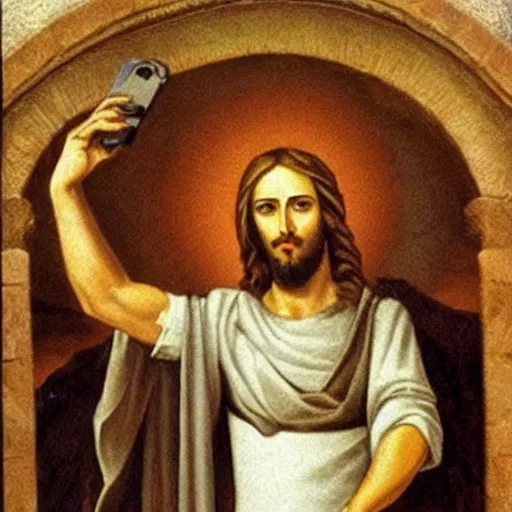 Image similar to last selfie of jesus