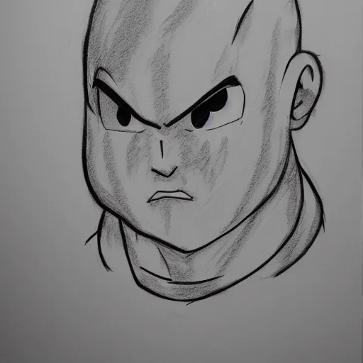 Image similar to majinn buu, sketch by glene means