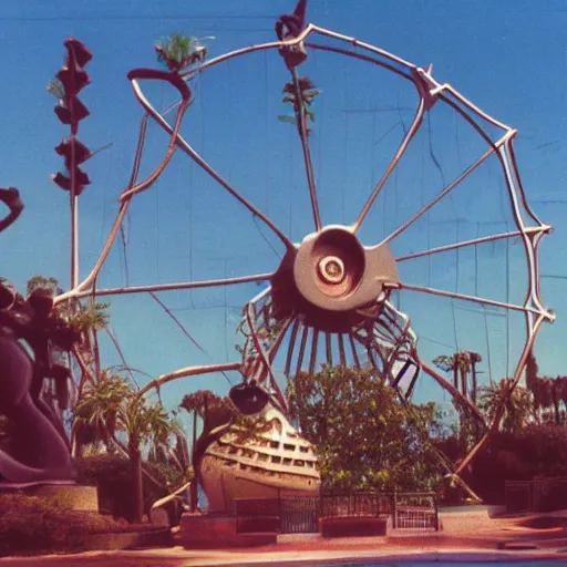 Prompt: abandoned disney park, 8 0 s photography