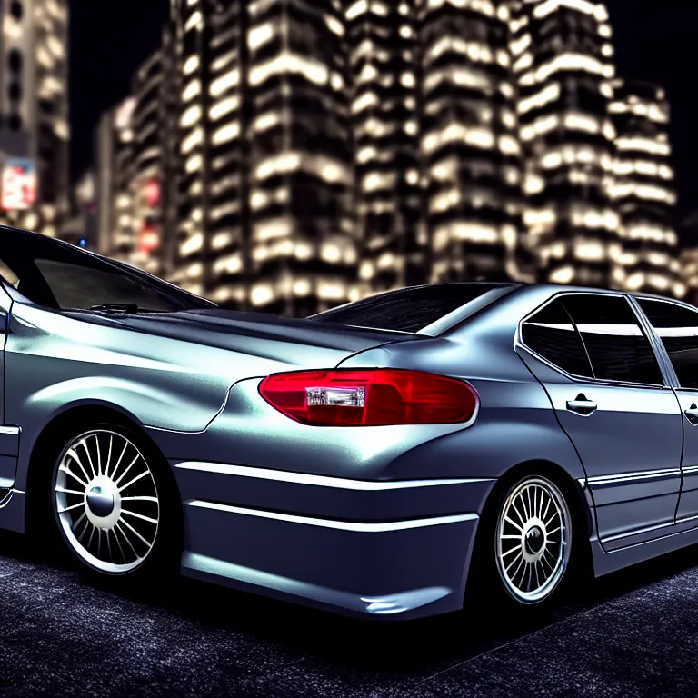 Prompt: Toyota Aristo, detailed-wheels, Shibuya prefecture, cinematic lighting, photorealistic, highly detailed, night photography