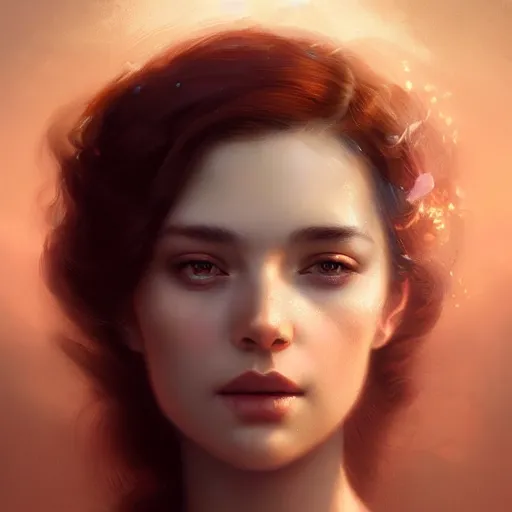 Image similar to A beautiful digital painting of a beautiful princess, the sky behind her, intricate, cinematic lighting, highly detailed, digital painting, Artstation, concept art, smooth, sharp focus, illustration, art by Tom Bagshaw, Artgerm and Greg Rutkowski