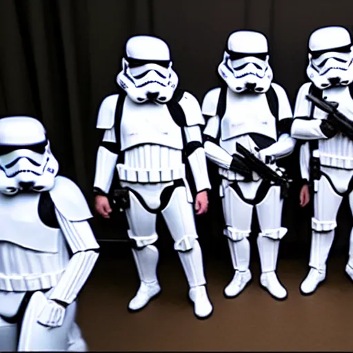 Prompt: storm troopers on the muppet show