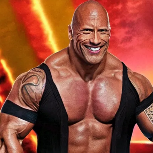 Image similar to dwayne johnson entering entrances of wwe as spiderman