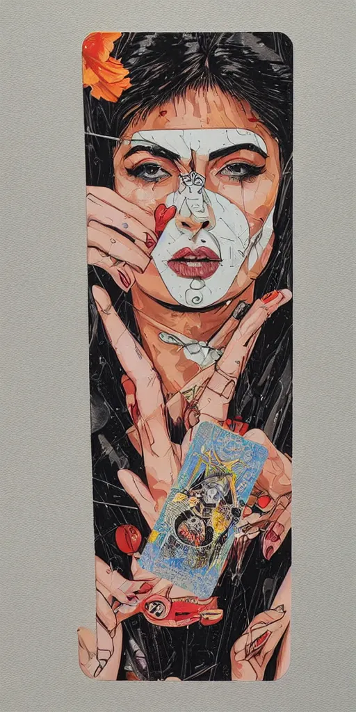 Image similar to a tarot card of luck by Sandra Chevrier