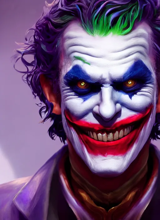 glowwave portrait of joker who laughs, au naturel, | Stable Diffusion ...