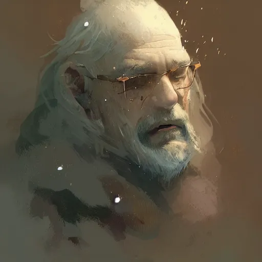 Image similar to portrait of a grizzled wizard by greg rutkowski