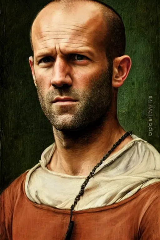 Prompt: a portrait from jason statham, renaissance painting