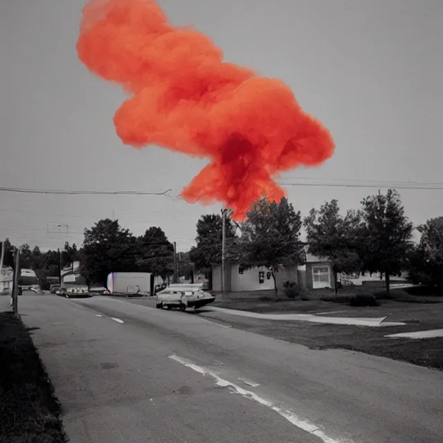 Image similar to the world is on fire, photo by william eggelston