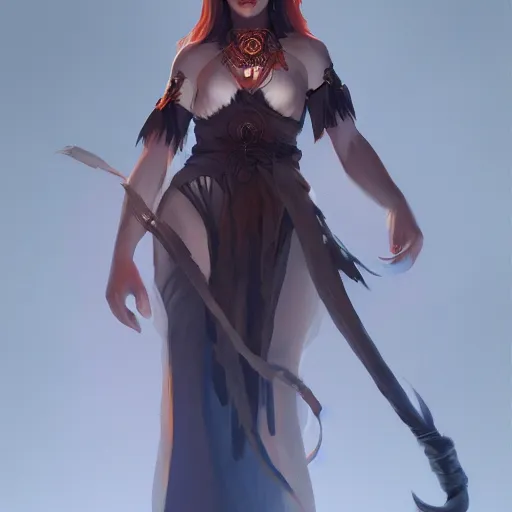 Image similar to An ultradetailed portrait of a smiling female goddess wizard of fire wearing long black duster by Tian Zi, Mandy Jurgens and Viktoria Gavrilenko trending on artstation :1.7