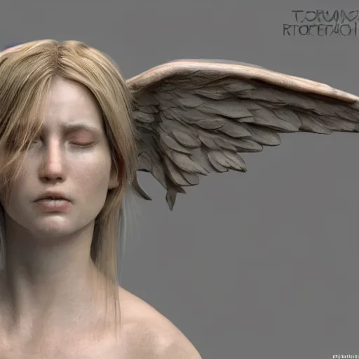 Image similar to tormented female angel, 8k, ultra realistic, hyper realistic