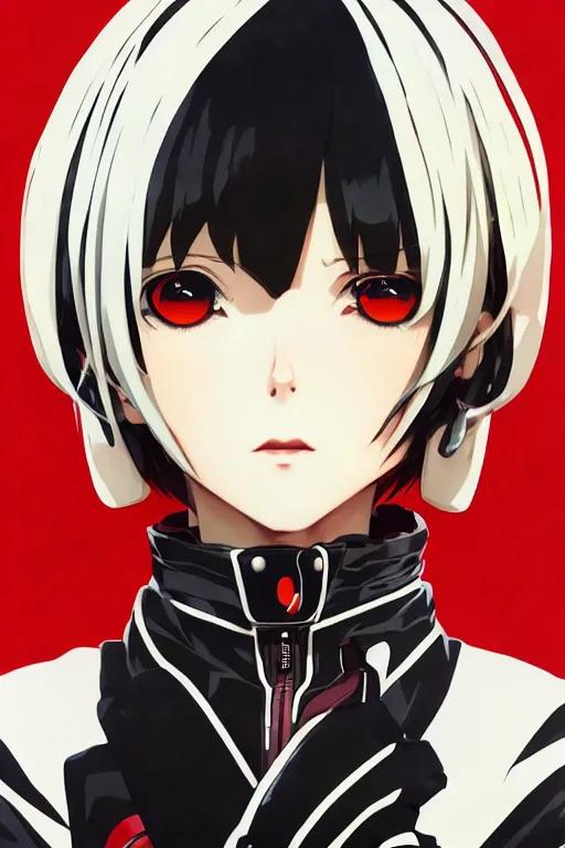 Image similar to ilya kuvshinov anime illustration of reol, last exile,, murata range, fine detail, perfect anime face, dramatic lighting, dynamic composition, moody, art deco, cel shading, vivid, stippled lighting, rich texture, yoshinari yoh, alphonse mucha, takashi murakami, colorful