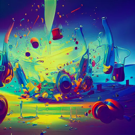 Prompt: alcohol under the microscope, Bright colors, hyperrealism, no blur, 4k resolution, ultra detailed, style of Anton Fadeev, Ivan Shishkin, John Berkey