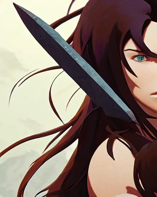 Prompt: azctec warrior, megan fox, gemstone, detailed perfect face, exquisite details, fire magic, mid view, design on a white background, by studio muti, greg rutkowski makoto shinkai takashi takeuchi studio ghibli