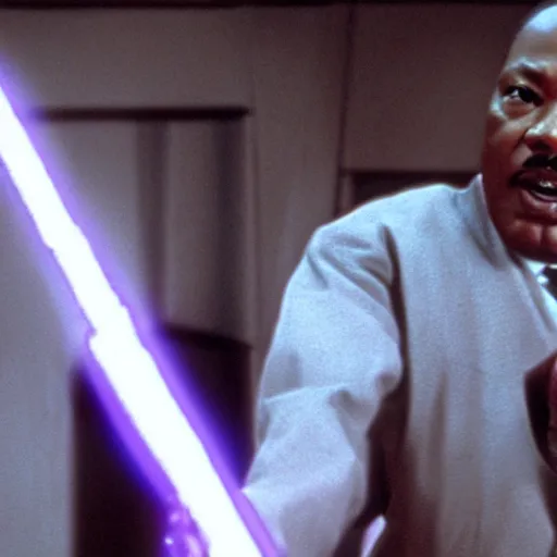 Image similar to martin luther king as mace windu in star wars episode 3, 8k resolution, full HD, cinematic lighting, award winning, anatomically correct