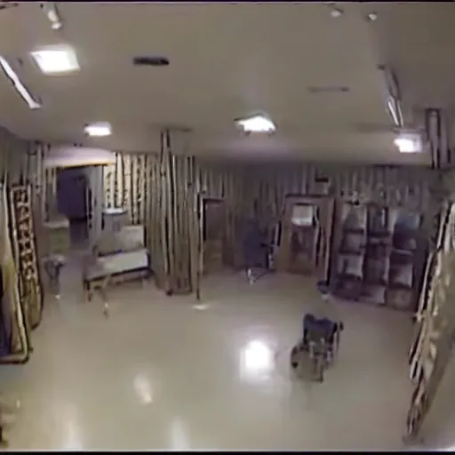 Image similar to Surveillance video of The Backrooms