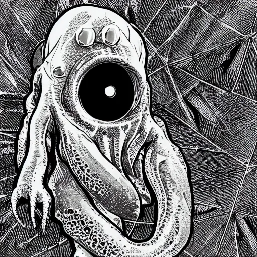 Image similar to baby cthulhu, electron microscope