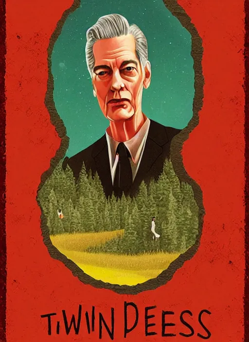 Image similar to twin peaks movie poster art by lisa falkenstern