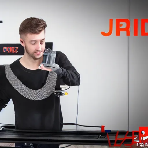 Image similar to josef prusa showing new prusa xxl 3 d printer high end photoshoot