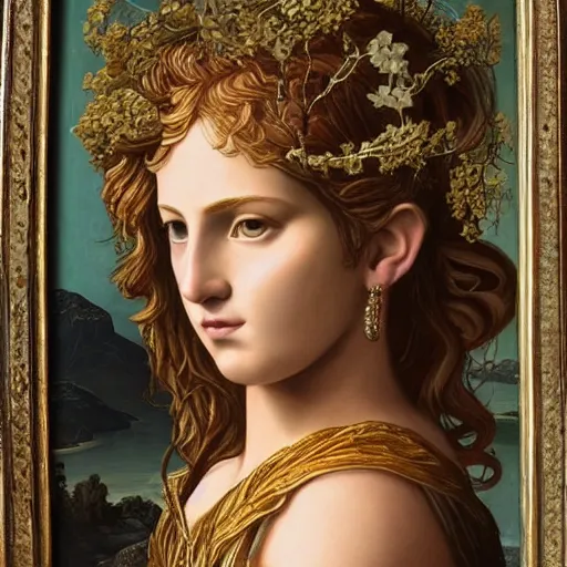 Prompt: a highly detailed portrait of aphrodite, greek mythology, greek gods