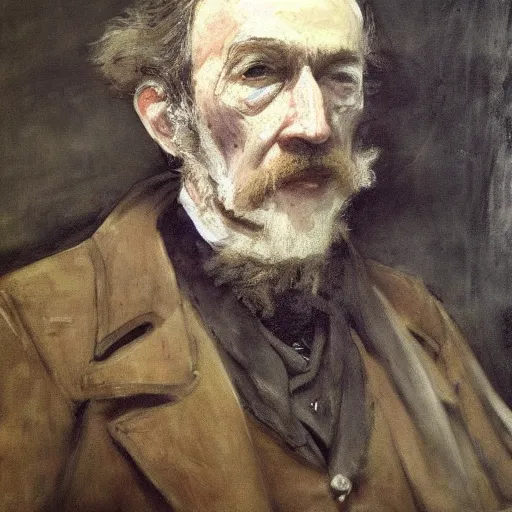 Prompt: bloodborne old hunter, james mcneill whistler, portrait, oil on canvas, super detailed, spooky