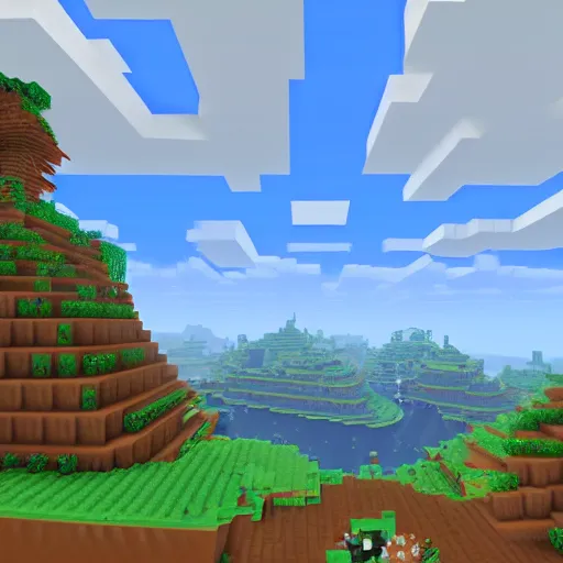 Prompt: link zelda breath of the wild game art in minecraft world