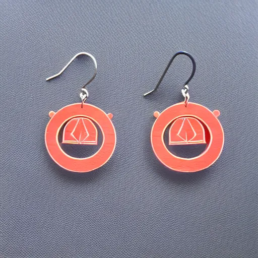 Image similar to segmented 2d laser cut earrings, star wars rebel logo