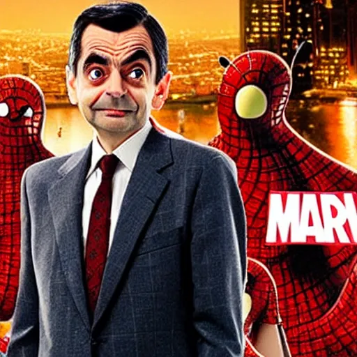 Prompt: Mr. Bean in marvel movie